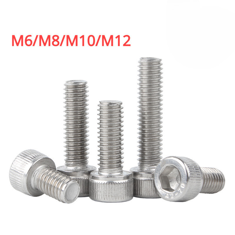 [FGH-y] M6M8M10M12 น็อต สกรู หัวจม สแตนเลส 304 เกลียวมิล ตลอด หยาบ M6 / DIN912 Hex Socket Head Cap Machine Screw SUS304
