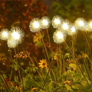 COD✨ไฟโซล่าเซลล์ 6/8/10 LED ไฟตกแต่งสวน รูปร่างดอกแดนดิไลอัน Solar Garden Lights สําหรับตกแต่งสวน และสนามหญ้ากลางแจ้ง