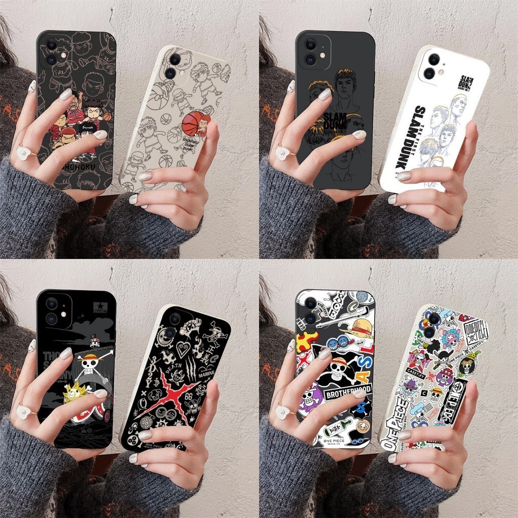Slam dunk One Piece label การ์ตูนกันกระแทกเคสโทรศัพท์ Huawei P20 P30 P40 PRO P30 LITE Nova 3i 3 4 5T