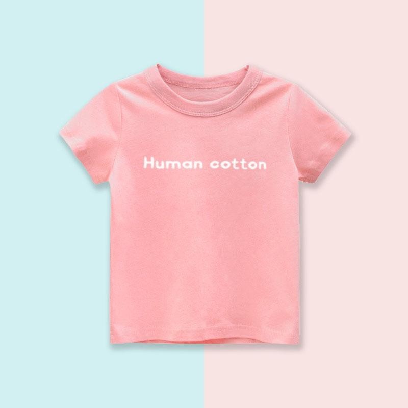 เสื้อยืดเด็ก เด็กผู้ชาย เด็กผู้หญิง 6 สี เหมาะสำหรับอายุ 1-12 ปี