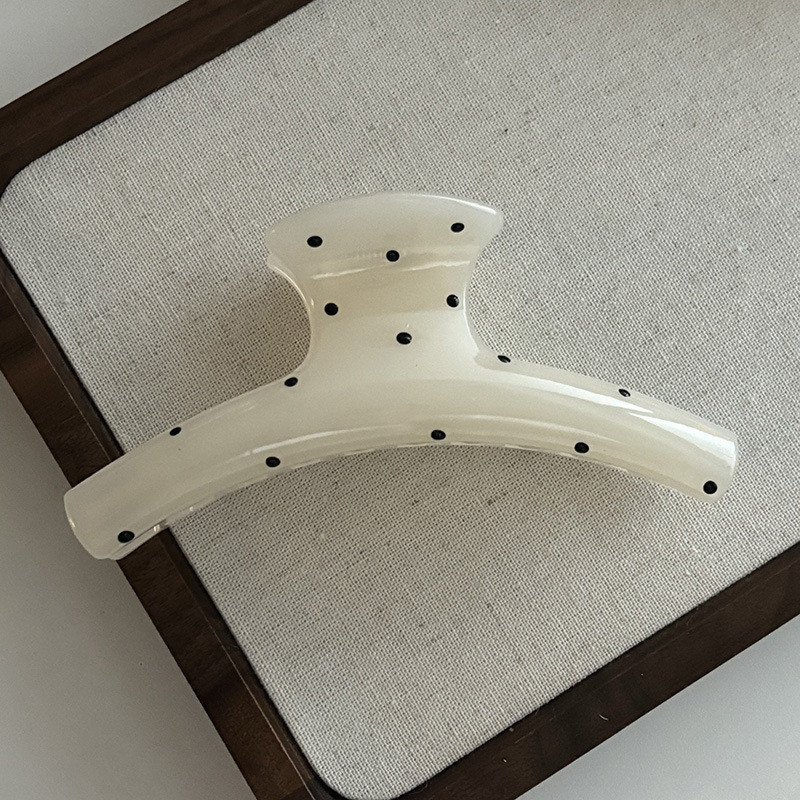 2024 สีดําสีขาวลายจุดกิ๊บติดผมขนาดใหญ่กิ๊บติดผมหญิง High-End Sense Clip