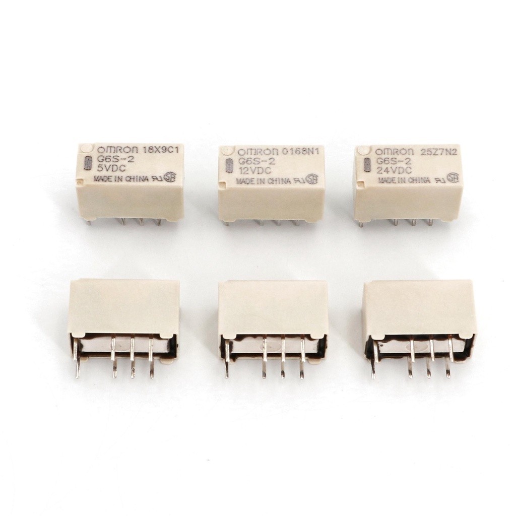 ✬10Pcs Original G6S-2 DC5V/12V/24V PCB Mount 2-Pole 8-Pin DPDT Mini Signal Relay