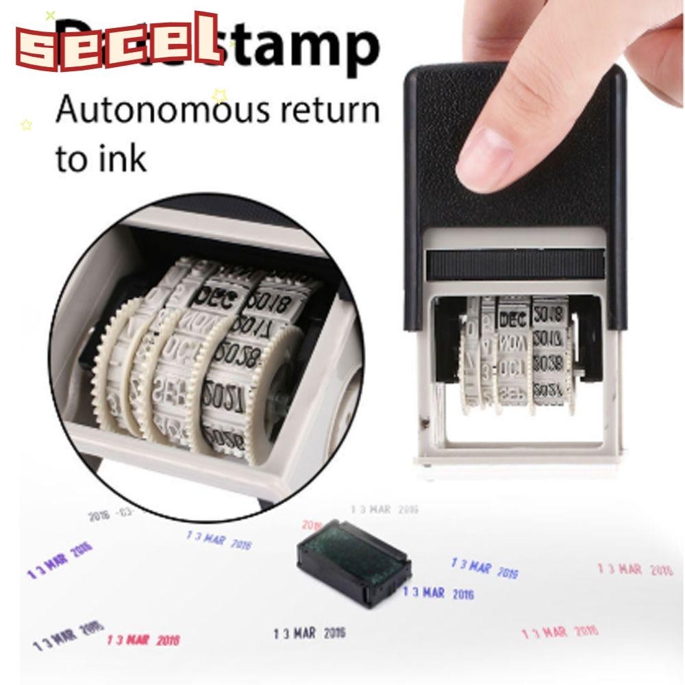 Secel Ink Date Stamp School Office Supplies Square DIY หลากสี