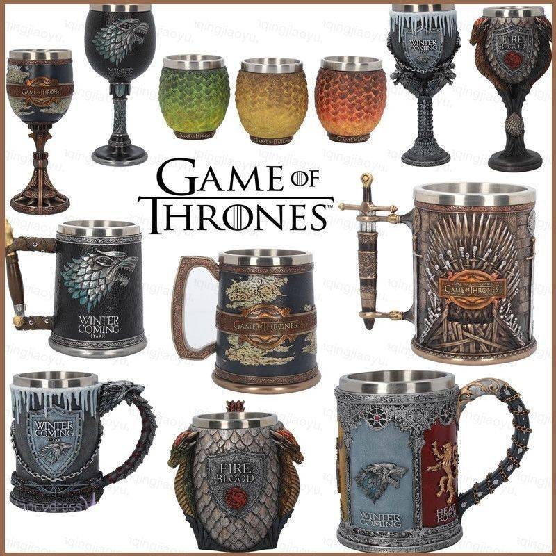 10 รูปแบบ Game of Thrones Seven Kingdom Tankards แก้วเบียร์ Mark Cup Wine Goblets