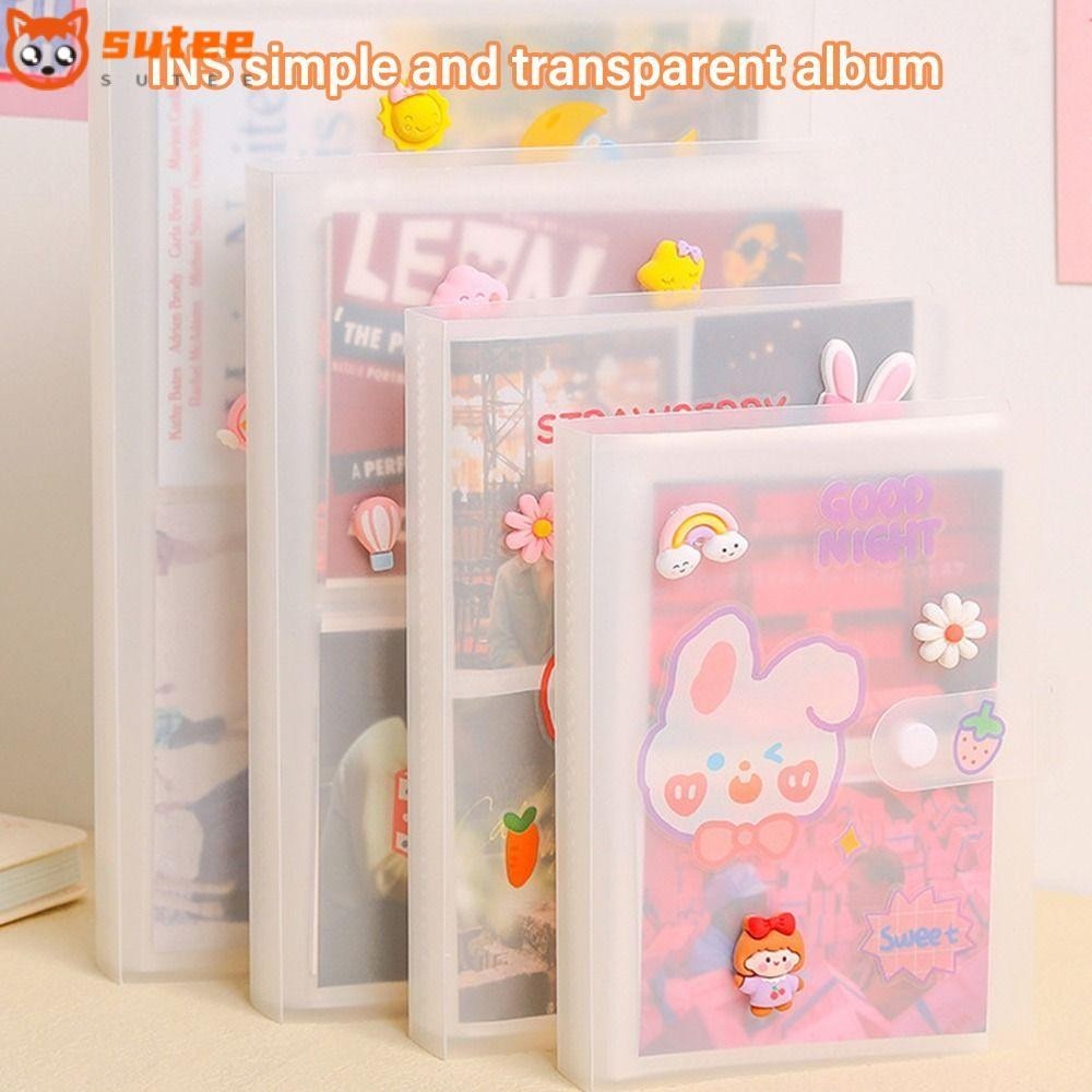 ที่ใส่การ์ดรูปถ่าย SUTE, อัลบั้มรูปใส DIY, สมุดสะสมการ์ดรูปถ่าย PVC สร้างสรรค์