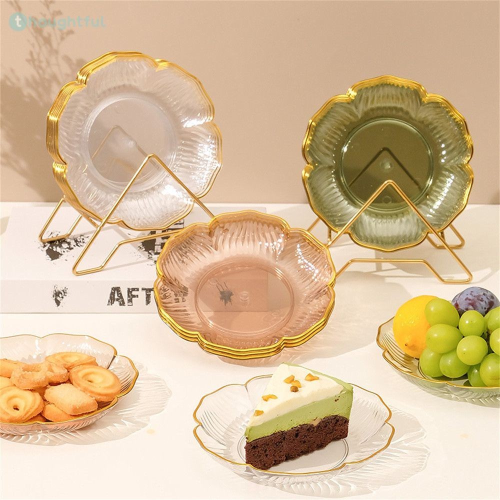 Glacier Fruit Plate Plate Stacking Storage Office Fruit Tableware Easy To Clean Living Room Fruit Plate Kitchen Supplies Home ตกแต่งถาดผลไม้ TH