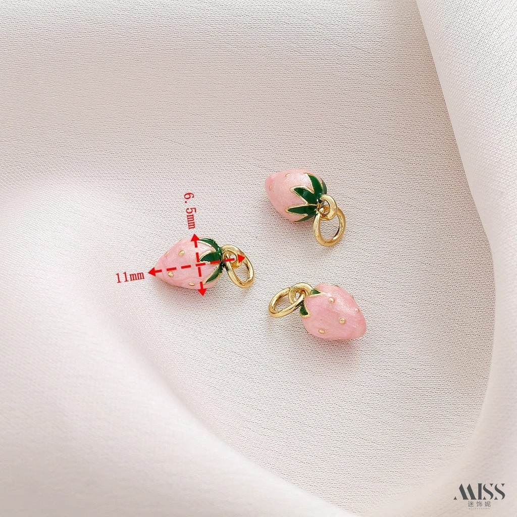 จี้ Strong การเก็บรักษาสี 18K Burnt Blue Cloisonne สตรอเบอร์รี่ผีเสื้อ Lotus ดอกไม้เด็กช้างจี้ diy สร้อยข้อมือสร้อยคอจี้อุปกรณ์เสริม