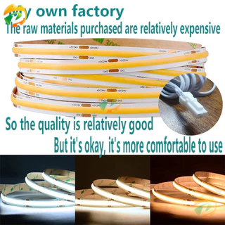 Cob ไฟ LED Strip 320 480 LEDs ยืดหยุ่น5มม. 8มม. FOB เทปแสงริบบิ้น ra90อบอุ่นธรรมชาติเย็นสีขาวแสงหรี่แสงได้ DC12V 24V