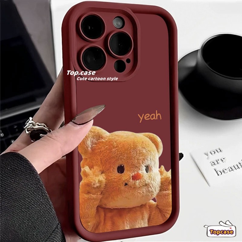 สําหรับredmi A3 13C 12 12C 10C 10 10A 9 9A 9C A1 9Tหมายเหตุ13 12 11 11s 10 10s Proน่ารักเนยใหญ่หมีใหม่แองเจิลตาเคสโทรศัพท์ปกอ่อน