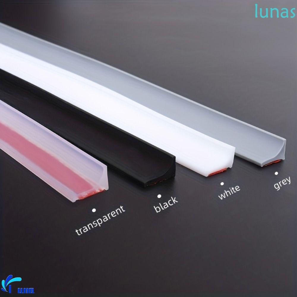 Lunasol แถบกั้นน้ํา, แผ่นกั้นยึดพื้นแบบโค้งงอได้รูปตัว L, ซีลกันน้ําที่ใช้งานได้จริงแห้งแยกเปียกซิลิโคนกั้นน้ําอ่างล้างจานในห้องน้ํา