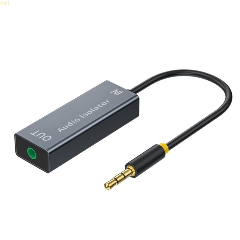 Infi Ground Loop Noise Isolator Noise Filter ขจัดเสียงรบกวน Buzzing สําหรับรถยนต์