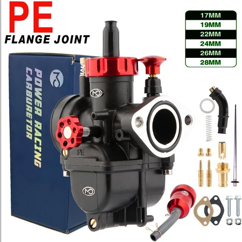 Motorcycle Carburetor PE17/19/22/24/26/28mm With Carb Jets For Yamaha Kawasaki Honda Apollo KAYO YCF BSE SSR Dirt Pit Bike Motor