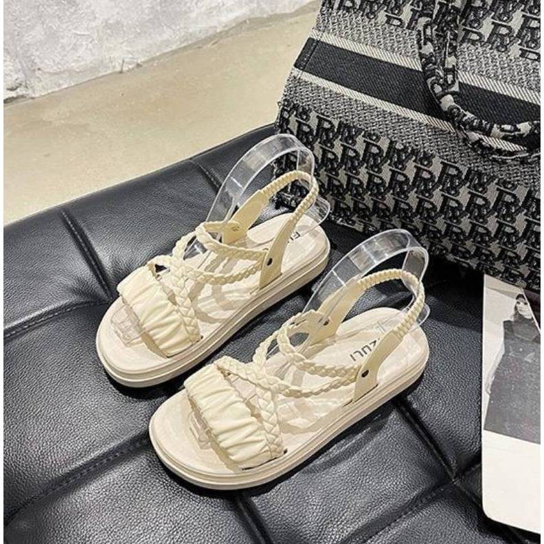 🚚 พร้อมส่ง🚚รองเท้าแตะแบบสวมสองตอนรุ่นใหม่ นุ่ม แตะรัดส้นรุ่น X012 - รูปที่ 3