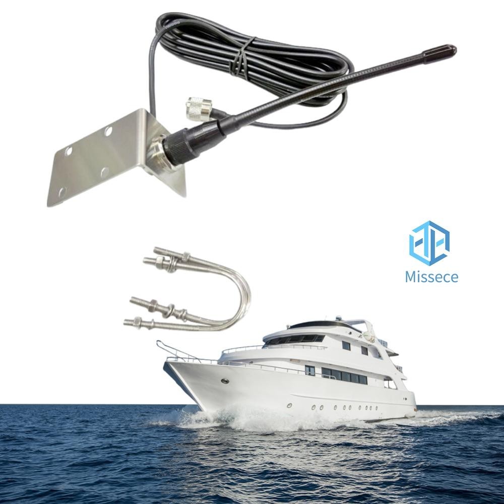 156-163mhz VHF Marine Antenna ยางกันน้ํา Mast Aerial สําหรับเรือเรือใบ [Missece.th]