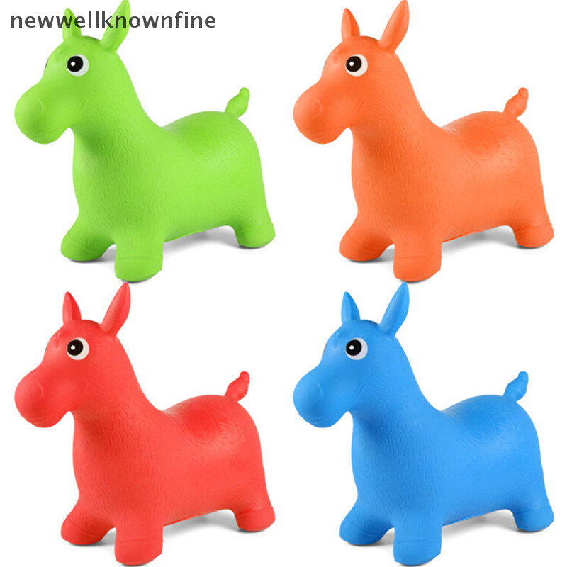 Newwellknownfine Creative Baby Christmas Gift ของเล่นเป่าลม ม้ากระโดด ของเล่นเด็กกีฬา COD