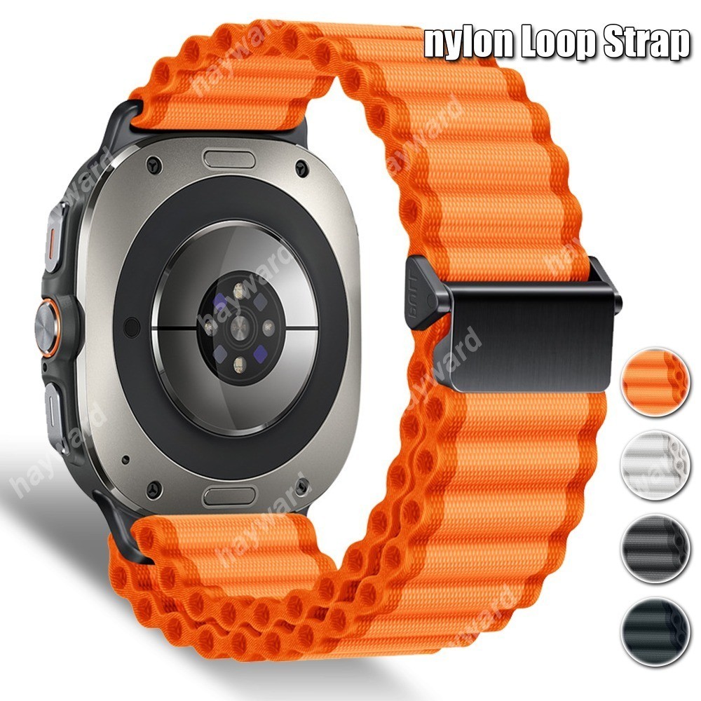สายกีฬาถักไนลอน SAMSUNG Galaxy Watch 7 Ultra/8 Ultra 47mm Trail Loop สายไนลอน Smartwatch สายคล้องคอส