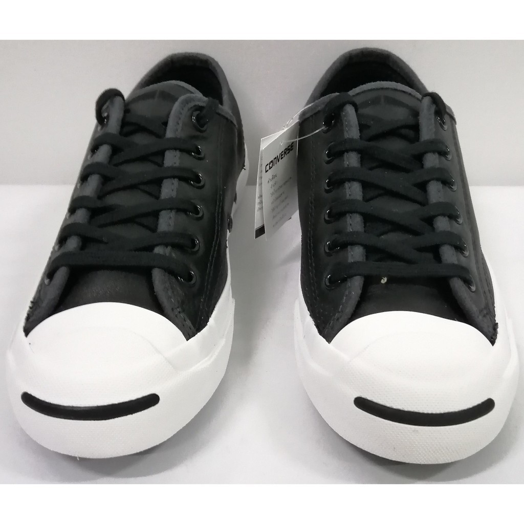 Converse Jack purcell Ox รองเท้า ผ้าใบ  รุ่น 161639CBK หนังแท้