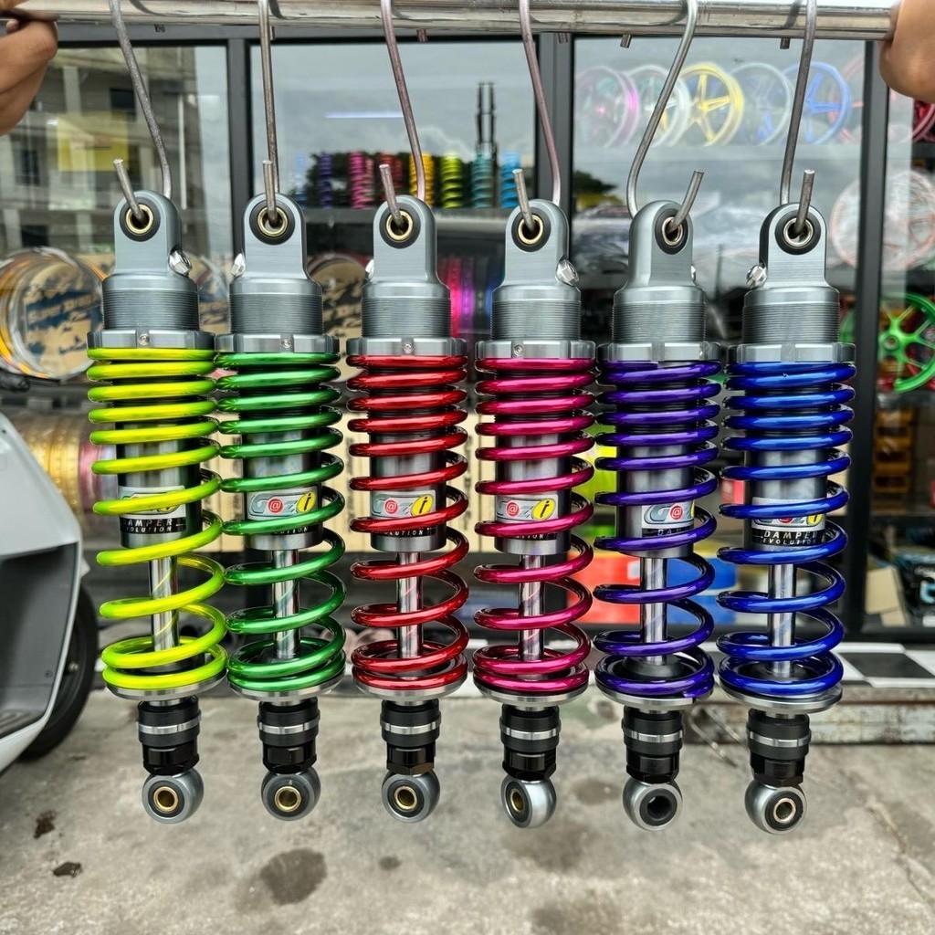 สปริงโช้ค GAZI Waveทุกรุ่น แท้ งานทำสีพาวเดอร์โค้ด ความยาว 280/290/300/310/320/340 สปริงตัวใช้งาน #ขายเฉพาะสปริงเปล่า
