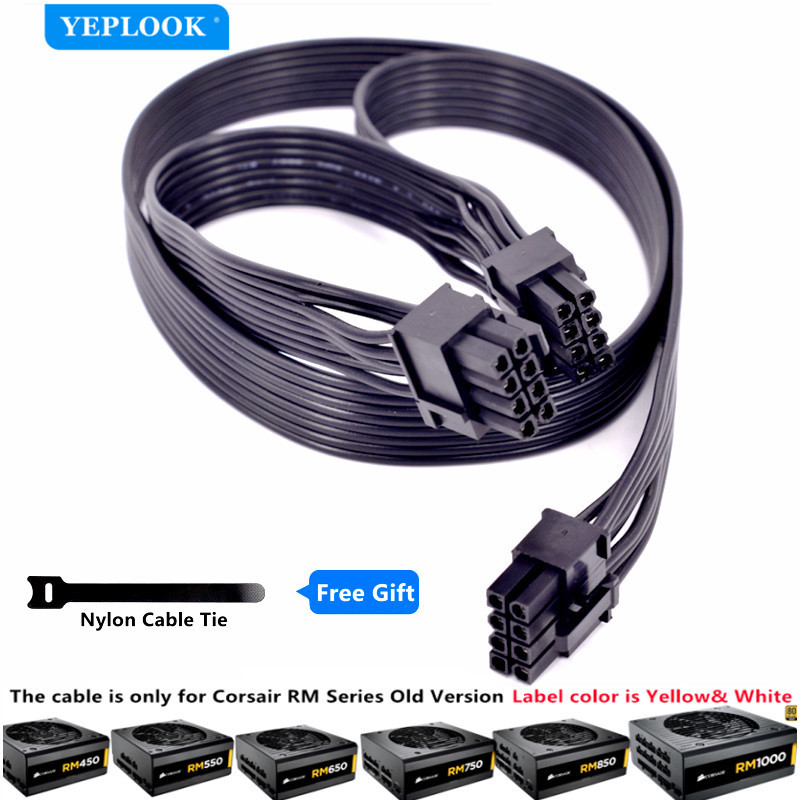 PCIe 8Pin ถึง 8Pin 6 + 2Pin GPU สายไฟสําหรับ Corsair HX Series HX750 HX850 HX1000 HX1200 Full Modula