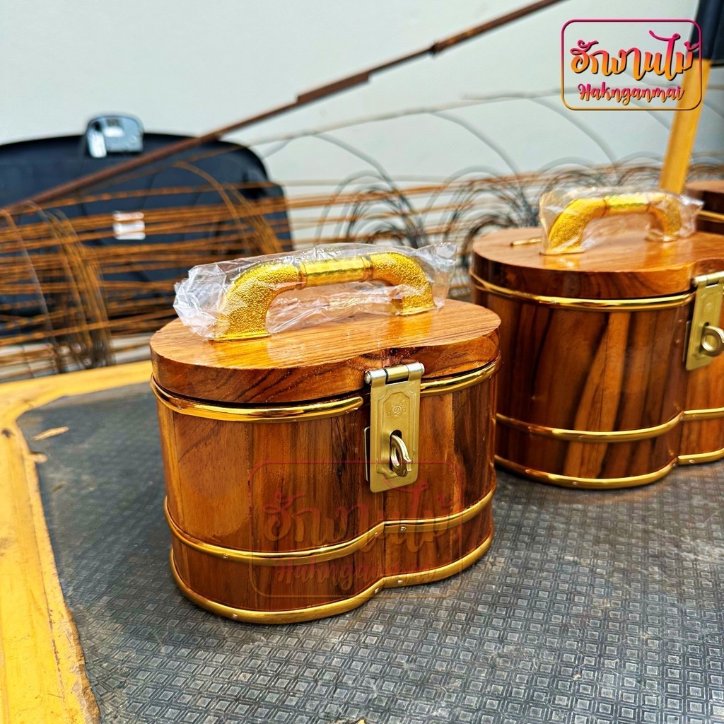HNGM กระปุกออมสินไม้สัก ทรงหัวใจไม้สัก ราคาส่ง