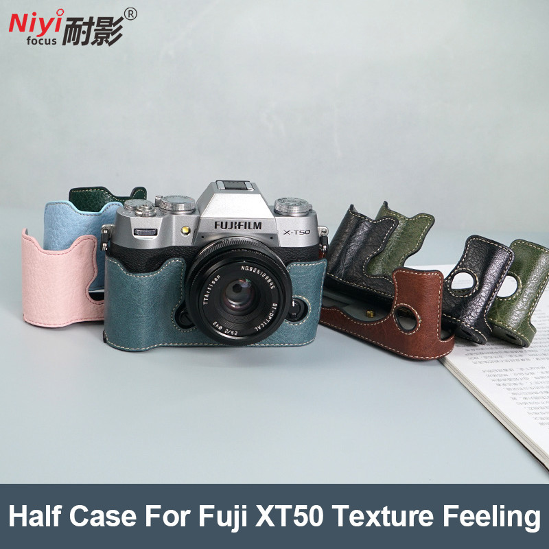 หนัง PU XT50 Base Case Fujifilm XT50 กระเป๋าปลอกครึ่งตัว Fuji X-T50
