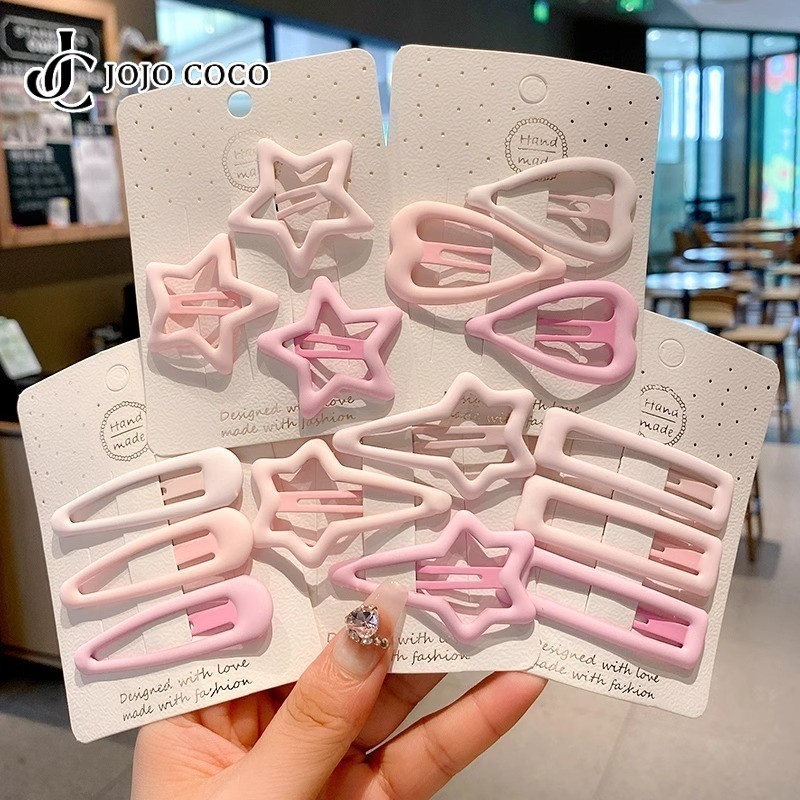 Jojo COCO 3 ชิ้น กิ๊บติดผมด้านข้างน่ารัก Frosted สําหรับสาว