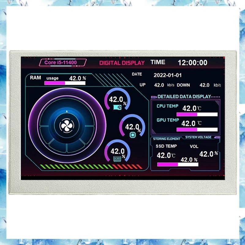 [ ] 5 นิ้วหน้าจอ LCD Monitor Driver ควบคุม AIDA64 หน้าจอเสริม IPS สําหรับคอมพิวเตอร์ ITX PC Case B ต