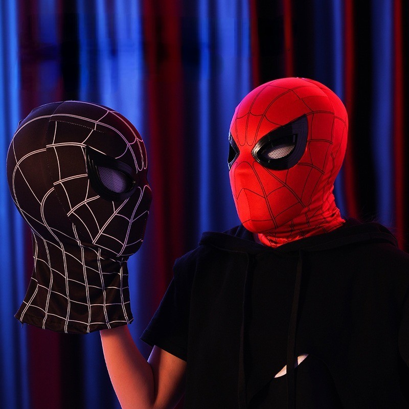 หน้ากากสไปเดอร์แมนเครื่องแต่งกาย Prop Iron Spider หน้ากากคอสเพลย์ Superhero Spider Man หมวกกันน็อคฮาโลวีนเครื่องแต่งกายสําหรับผู้ใหญ่