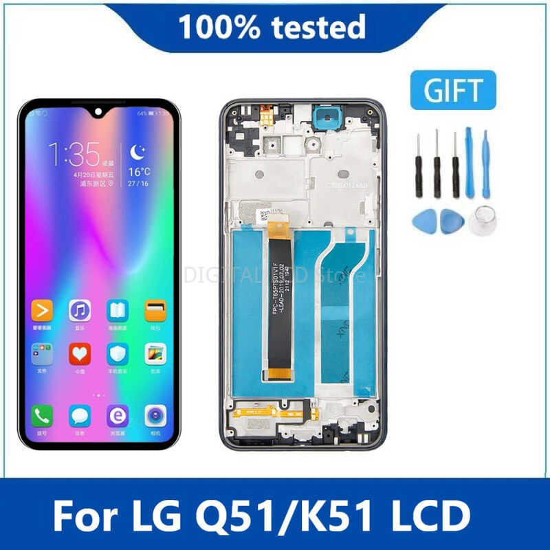 original For LG K51 K500 LCD Display Touch Screen Digitizer Assembly  For LG K51 K500 K500UM LM-K5