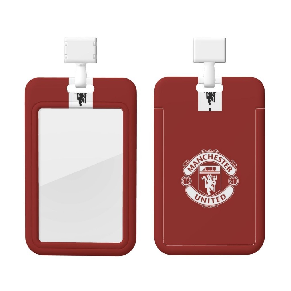 ที่ใส่ป้ายบัตรประจําตัวแมนเชสเตอร์ยูไนเต็ด Lanyard personalize Card Case ป้ายชื่อแบบพับเก็บได้,ปรับแต่งได้