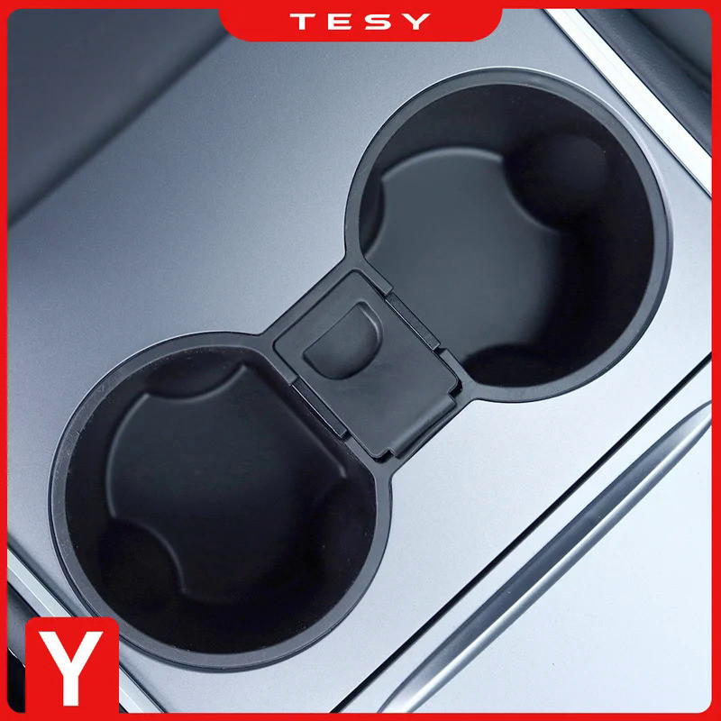 For Tesla Model Y 2024 Water Cup Holder Center Console Accessories Non-slip Waterproof Non-toxic Odo