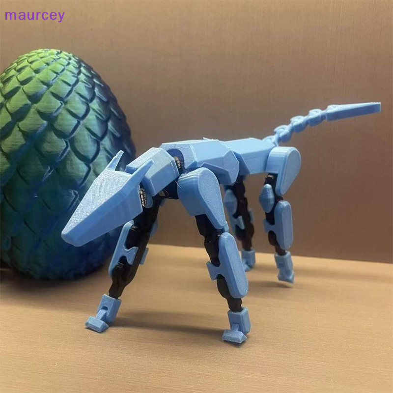 Maurcey 3D Pring Movable Multi-Jointed Shapeshift หุ่นยนต์สุนัข Lucky ตุ๊กตา 13 ข้อต่อ DIY ปริศนาประกอบเครื่องประดับจัดแต่งทรงผมของขวัญ TH