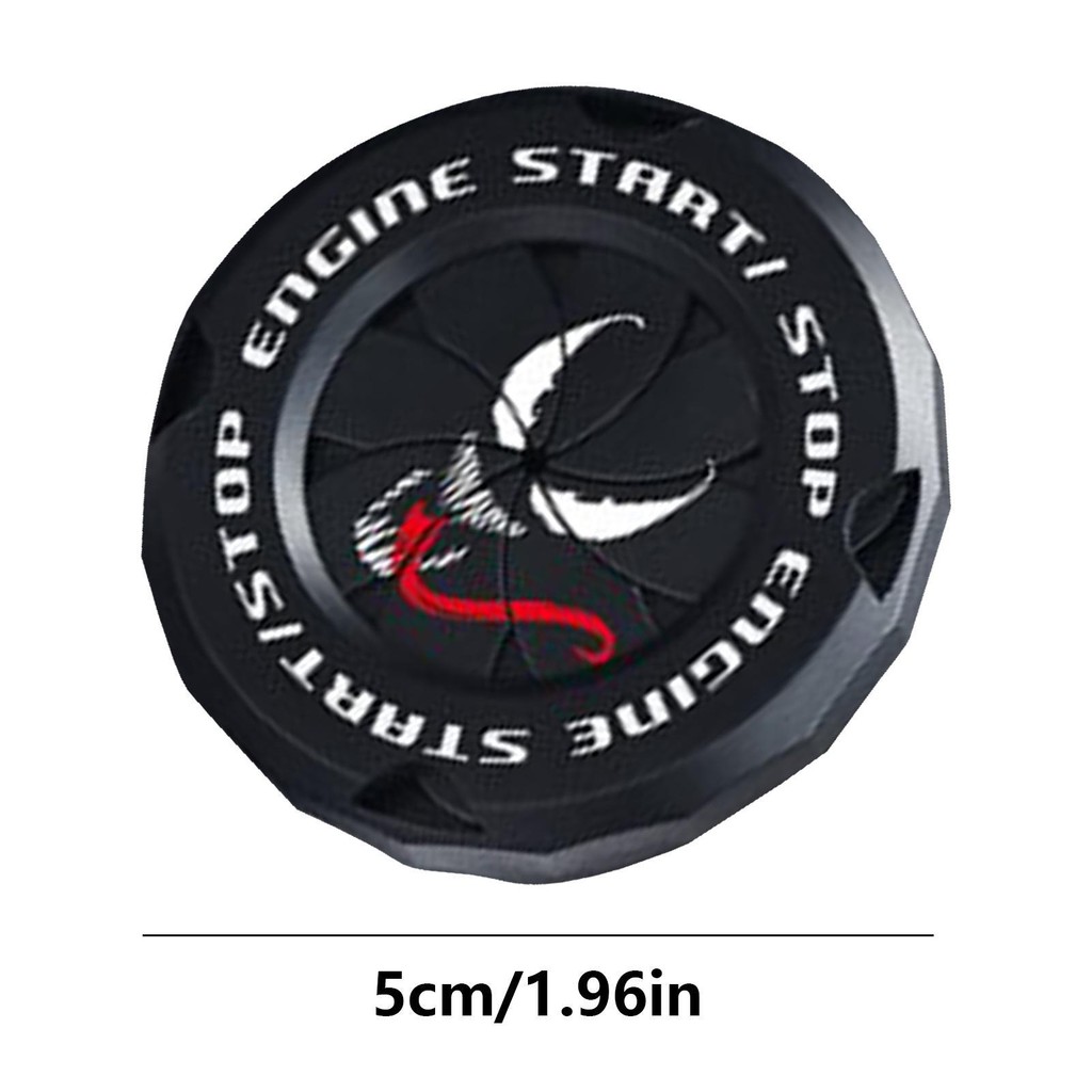 Venom Start ฝาครอบปุ่มหยุดการออกแบบอะนิเมะปุ่มกดสตาร์ทฝาครอบป้องกันอุปกรณ์ตกแต่งภายในรถยนต์ lofuth - รูปที่ 5