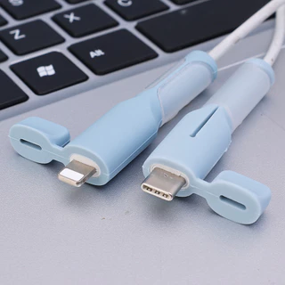 2 ชิ้น/เซ็ต Anti-Break สายฝาครอบป้องกัน - สําหรับ iOS 18W/20W, USB-A, Type-C - Universal สายไฟ Winder Protector - สายชาร์จโทรศัพท์ - สีลูกกวาด, ซิลิโคน, นุ่ม, ทนทาน