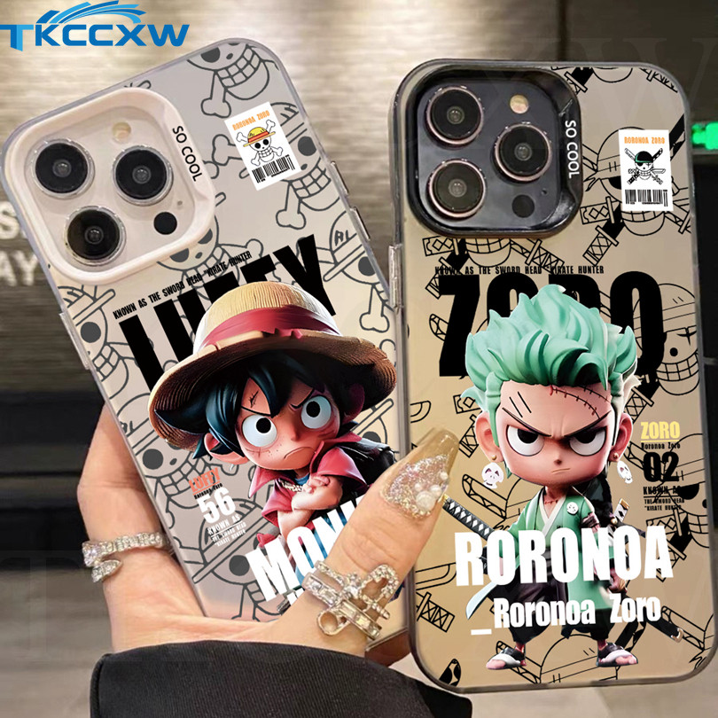 การ์ตูน ONEPIECE Luffy Roronoa Zoro Frosted เคสโทรศัพท์สําหรับ Xiaomi Poco F3 F4 GT X3 NFC F5 F6 X5 M6 Pro C61 C65 C55 C31 M3 M4 M5 M5 M5S กรณีพรีเมี่ยมกันกระแทก