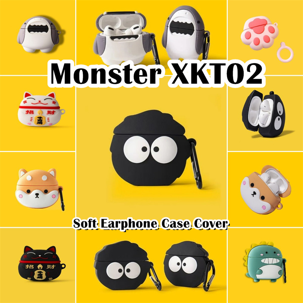 READY STOCK!นําไปใช้กับ Monster XKT02 เคส Case เคสหูฟัง การ์ตูนตลก ซิลิโคนนุ่ม เคส เคสหูฟัง NO.1