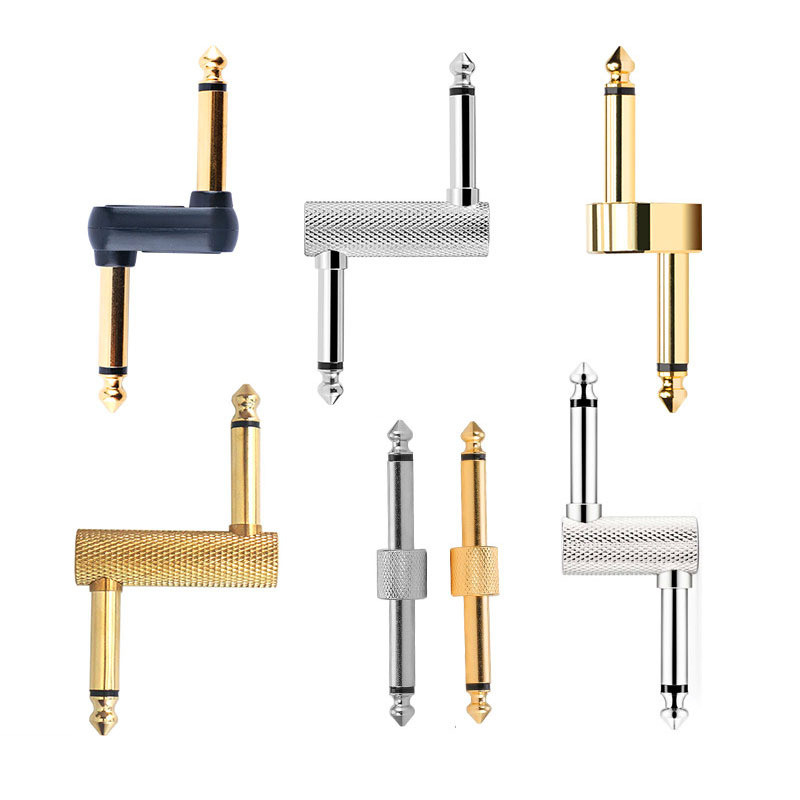 กีต้าร์เหยียบสายเคเบิลเชื่อมต่อกีตาร์โมโนบล็อกเอฟเฟกต์สายเชื่อมต่อเสียงปลั๊กเชื่อมต่อเชื่อมต่อ