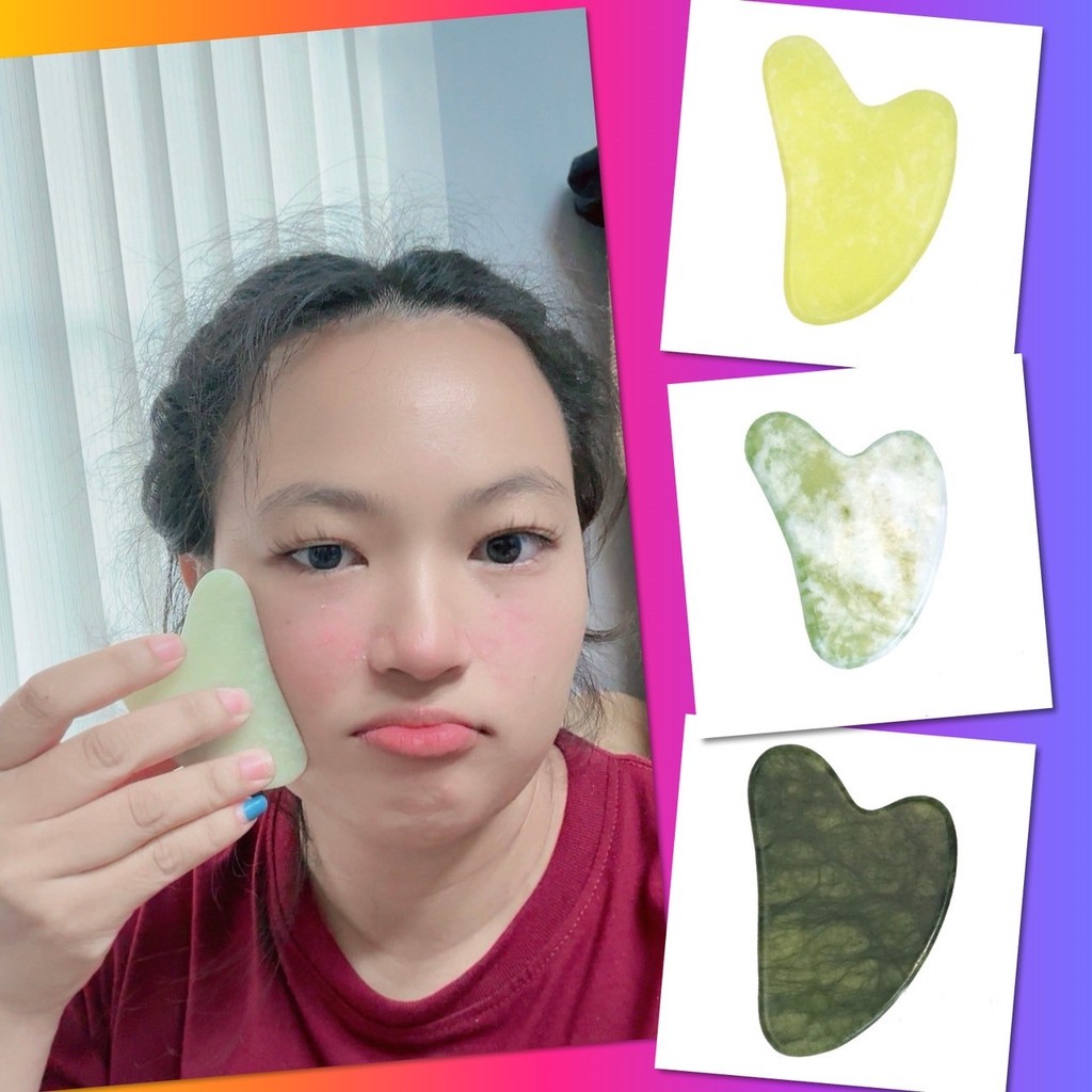 😋 กัวซา หยก หินนวดหน้า ลดไขมัน ลดริ้วรอย ยกกระชับ กดจุด ฝ่าเท้า นวด คอ บ่า ไหล่ มือ แก้ปวดเมื่อย สปา คลายกล้ามเนื้อ 😋