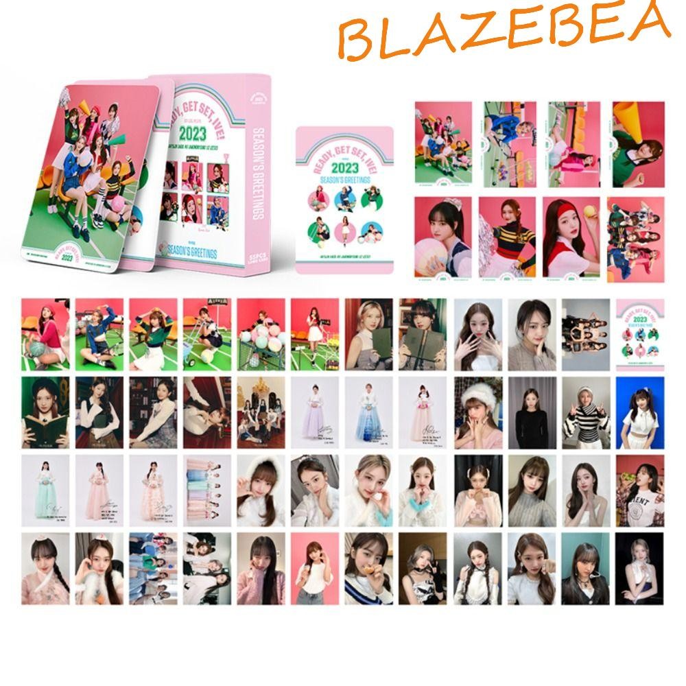 Blazebea IVE ชุดการ์ด Lomo แฟนน่ารักของขวัญ 55 ชิ้น/เซ็ตสาวกลุ่มการ์ดแฟชั่นเกาหลีสาว Group Idol Phot