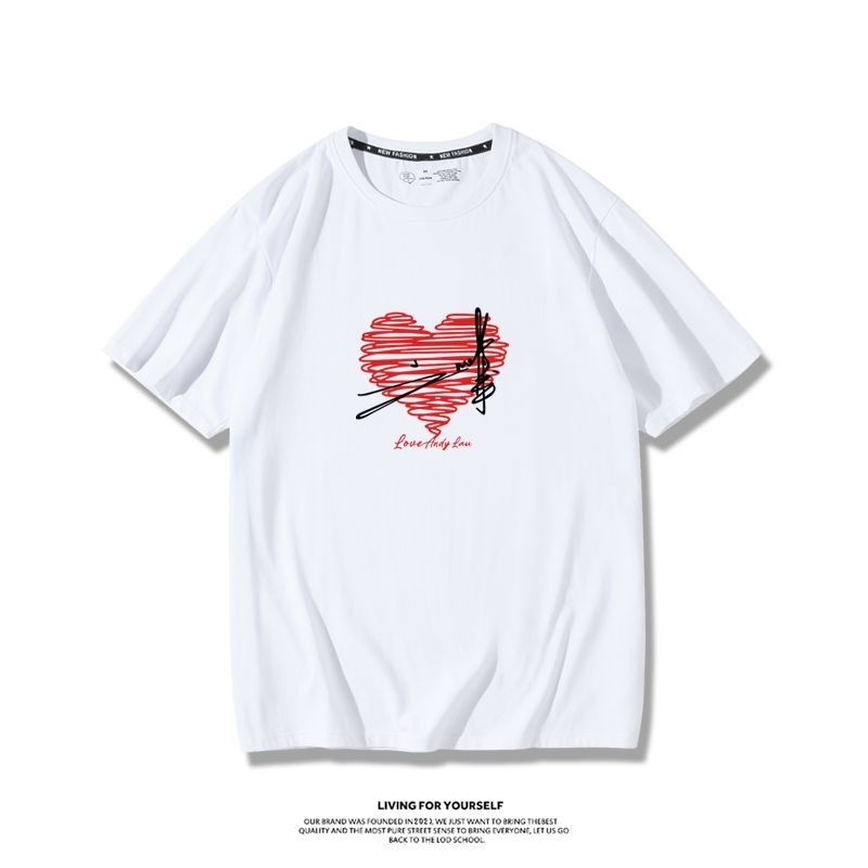 เสื้อยืดแขนสั้นสีดําพิมพ์ลายใหม่ Huawei เสื้อยืดแขนสั้นสําหรับ Andy Lau Concert Dress สัปดาห์