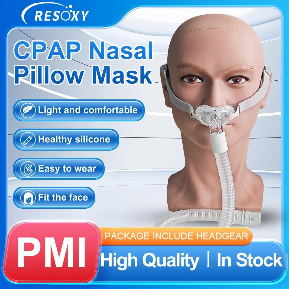 CPAP Mask Nasal Pillow Mask Medical Silicon Auto CPAP Nasal Mask with Headgear for Sleep Apnea Anti 