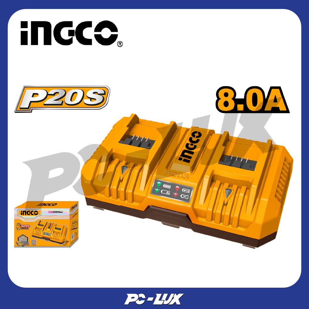 INGCO แท่นชาร์จแบต 20V 8A FCLI2082