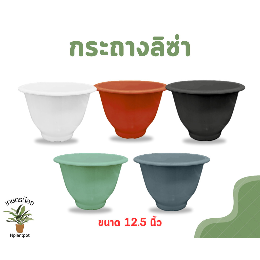 กระถางลิซ่า กระถางต้นไม้ กระถางแฟชั่น ขนาด 12 นิ้ว (มีให้เลือก 5 สี)