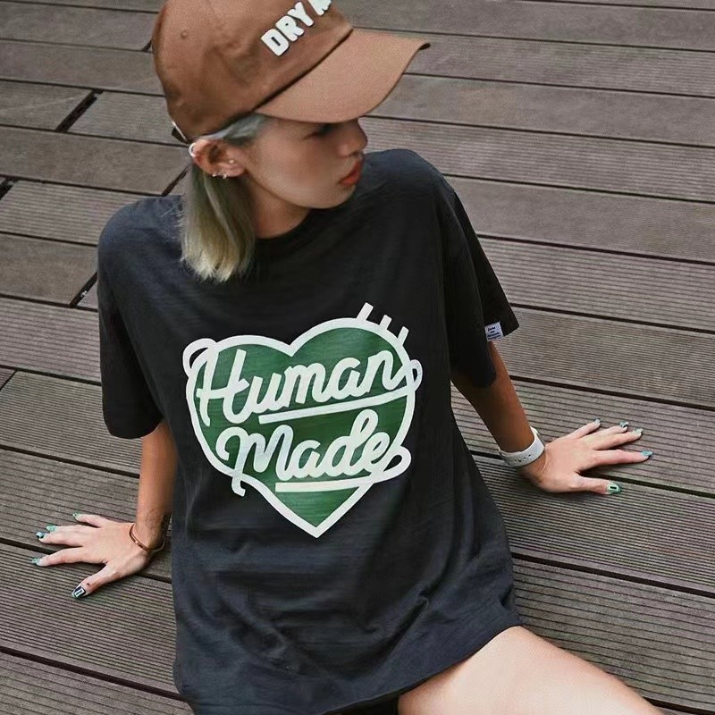Human Made Summer Love เสื้อยืดแขนสั้นคู่รักชายและหญิง