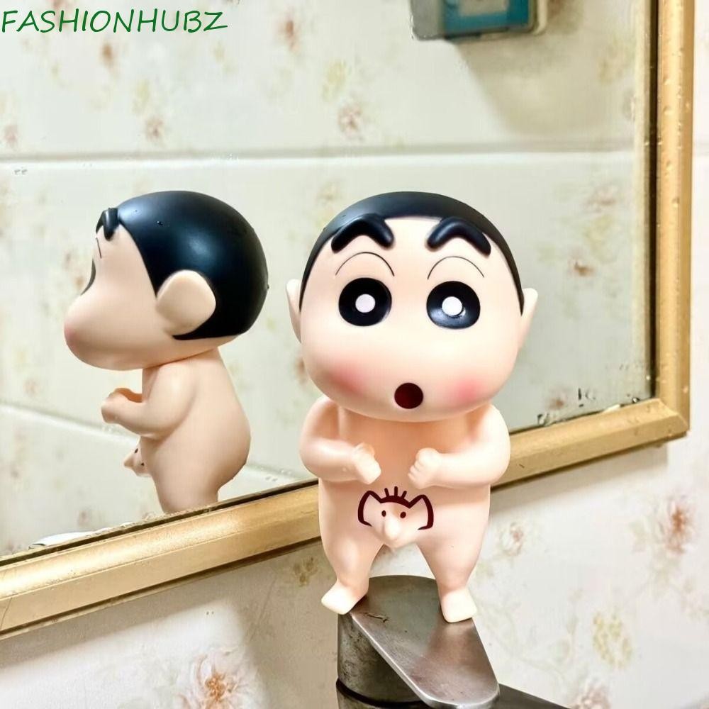 Fashionhubz Crayon Shin-Chan ตัวเลข, ช้างจมูกยาว Nohara Shinnosuke รูป,อาบน้ําของเล่น 15 ซม.PVC ตุ๊กตาคอลเลกชัน