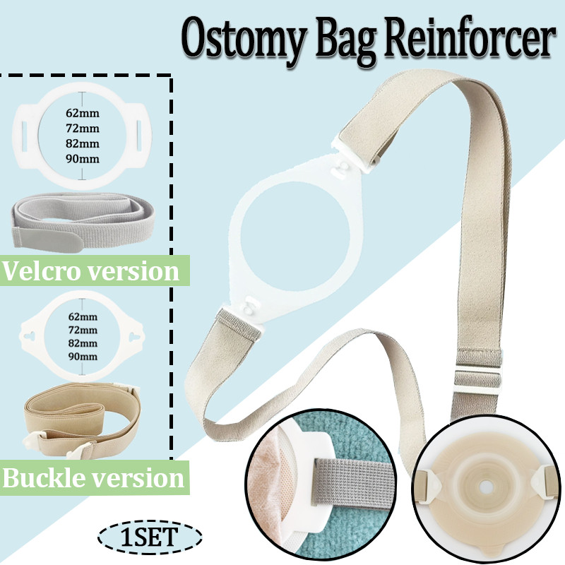 Velcro & Buckle Ostomy กระเป๋า Reinforcer Ostomyไส้เลื่อนสายรัดพยุงOstomy Belly Strapเด็ก/ผู้ใหญ่ปรับOstomyเสริมสายรัด