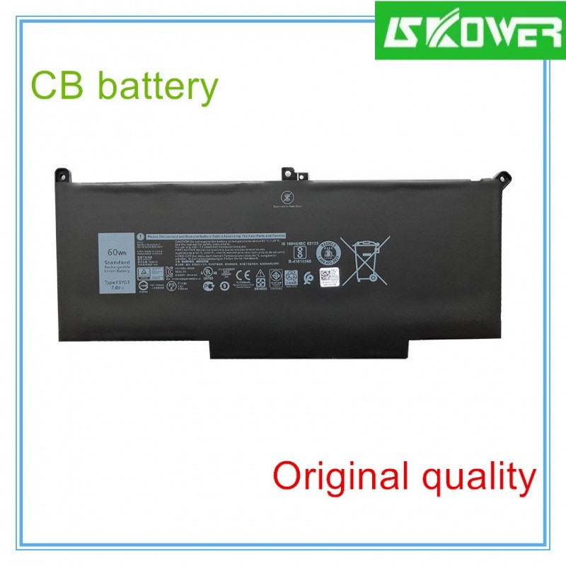 ✿F3YGT Laptop Battery for 12 7000 E7280 E7290 E7380 E7390 E7480 E7490 F3YGT 2X39G 7.6V 60WH