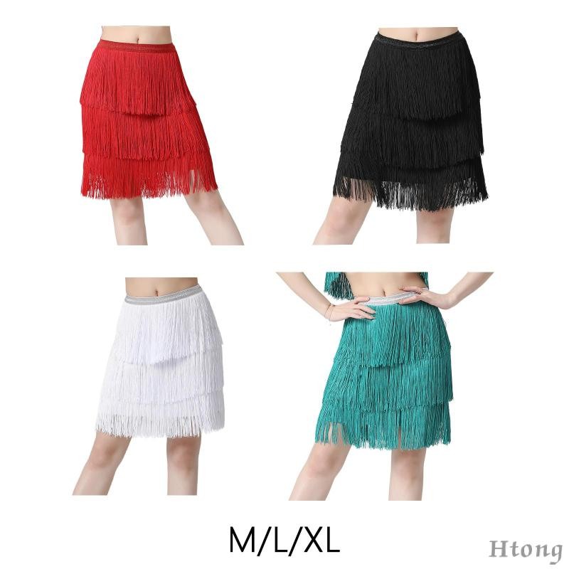 [ฮัง] กระโปรงเต้นรําละตินสาว, อเนกประสงค์เอวยางยืดนุ่มสบาย