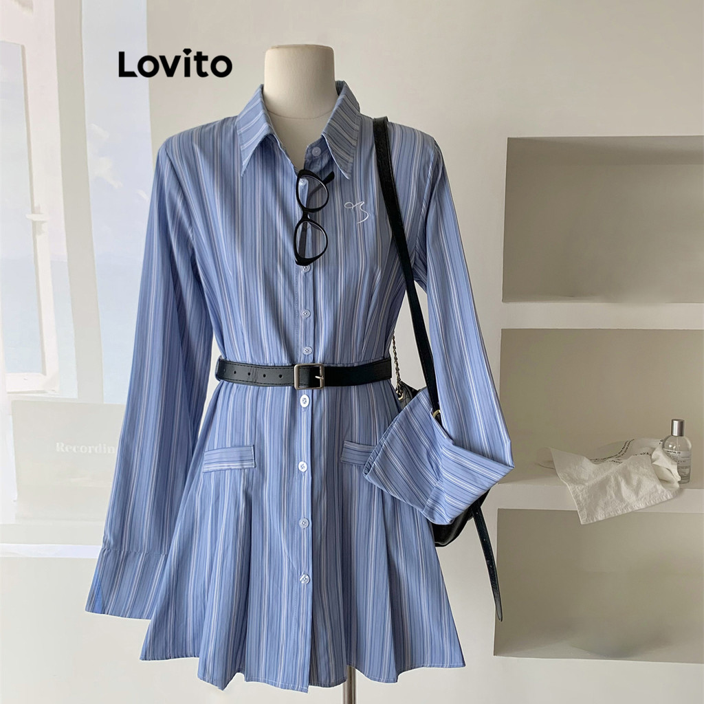 Lovito ชุดเดรสพ็อกเก็ตลายกระโหลกสำหรับผู้หญิง LNA77705