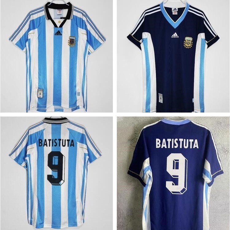 1998 อาร์เจนตินาเหย้าเสื้อฟุตบอลย้อนยุคเสื้อฟุตบอล